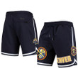 Denver Nuggets Pro Standard Chenille Shorts - Navy