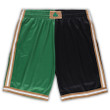 Boston Celtics  Big & Tall Hardwood Classics Split Swingman Shorts - Kelly Green/Black