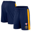 Denver Nuggets s Branded 75th Anniversary Downtown Performance Practice Shorts - Navy