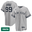 Youth's New York Yankees Aaron Judge Grey Road Replica Player Name Jersey