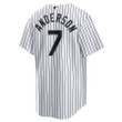 Youth's   Chicago White Sox Tim Anderson White Home Replica Player Jersey