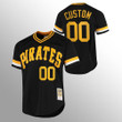Men's Pittsburgh Pirates Custom #00 Black Cooperstown Collection Batting Practice Jersey