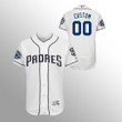Men's  San Diego Padres White Home Flex Base #00 Custom 50th Anniversary Jersey