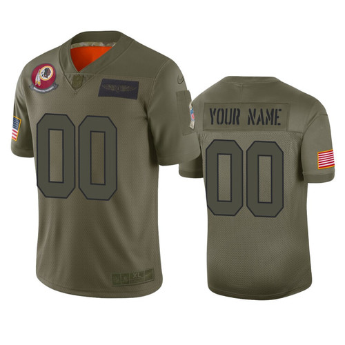 Men's Washington Redskins  2019 Salute To Service Limited Stitched Custom Jersey, Camo, NFL Jersey - Tap1in