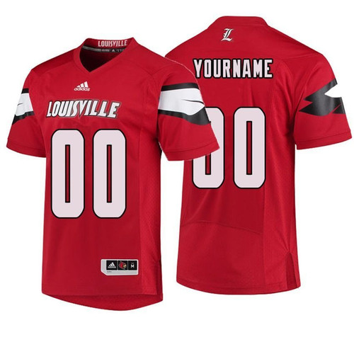 Men Louisville Cardinals Red College Football Custom Jersey