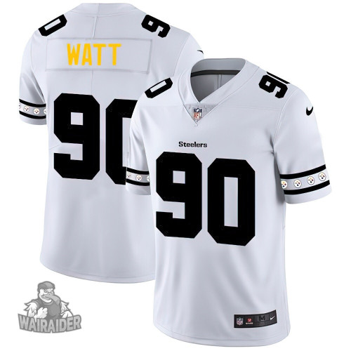 Pittsburgh Steelers #90 T.J. Watt White Team Logo Vapor Limited NFL Jersey