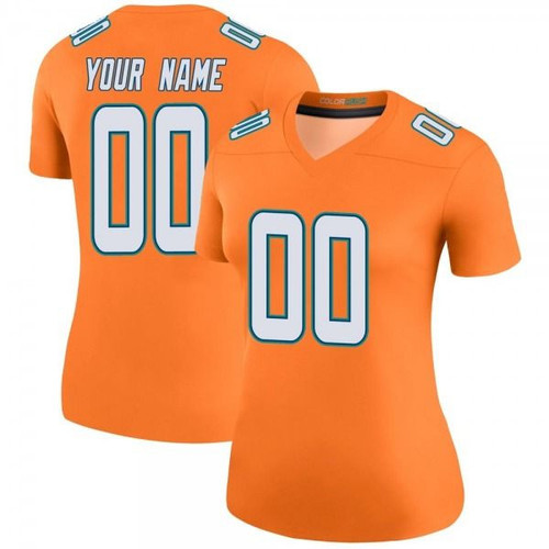 Miami Dolphins Women's Legend Color Rush Jersey, Orange, NFL Jersey - Tap1in