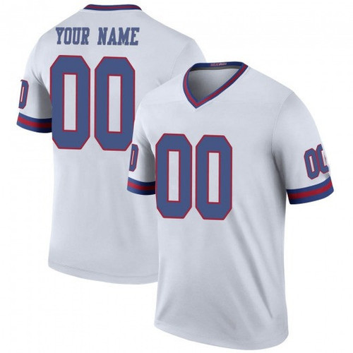 New York Giants Youth Color Rush Legend Custom Jersey, White, NFL Jersey - Tap1in