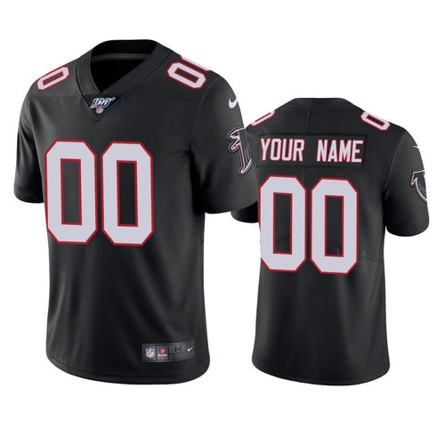 Men's Atlanta Falcons  100th Season Vapor Limited Custom Jersey, Black, NFL Jersey - Tap1in