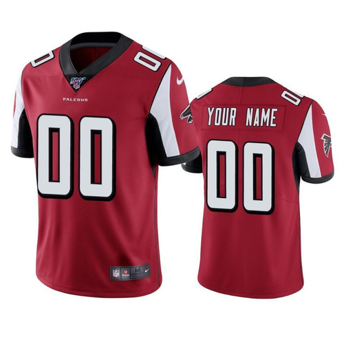 Men's Atlanta Falcons  100th Season Vapor Limited Custom Jersey, Red, NFL Jersey - Tap1in