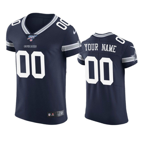 Dallas Cowboys Men's Custom 100th Season Vapor Elite Jersey, Navy, NFL Jersey - Tap1in