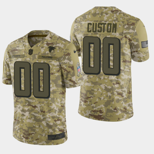 Men's Atlanta Falcons  Salute To Service Stitched Limited Custom Jersey, Camo, NFL Jersey - Tap1in