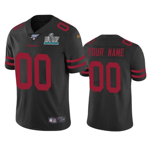 San Francisco 49ers Men's Super Bowl LIV Vapor Limited Custom Jersey, Black, NFL Jersey - Tap1in