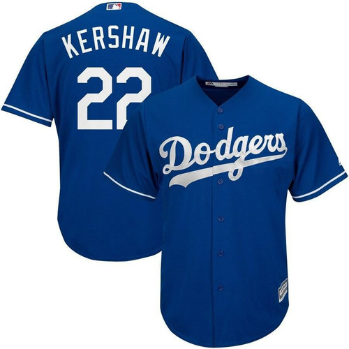 Men's Clayton Kershaw Los Angeles Dodgers Majestic icial Cool Base Player- Royal Jersey