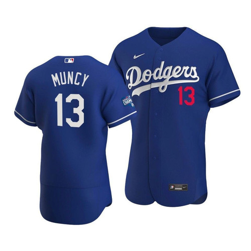 Men's Los Angeles Dodgers Max Muncy #13 2020 World Series Champions Alternate Jersey Royal , MLB Jersey