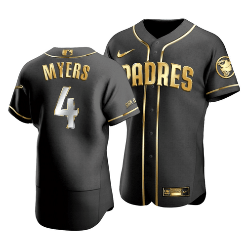 Men's  San Diego Padres Wil Myers #4 Golden Edition Black  Jersey , MLB Jersey