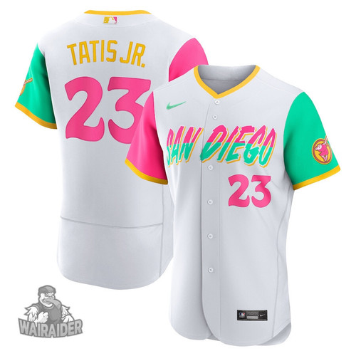 Men's  San Diego Padres Fernando Tatis Jr. #23 White 2022 City Connect Player Jersey, MLB Jersey