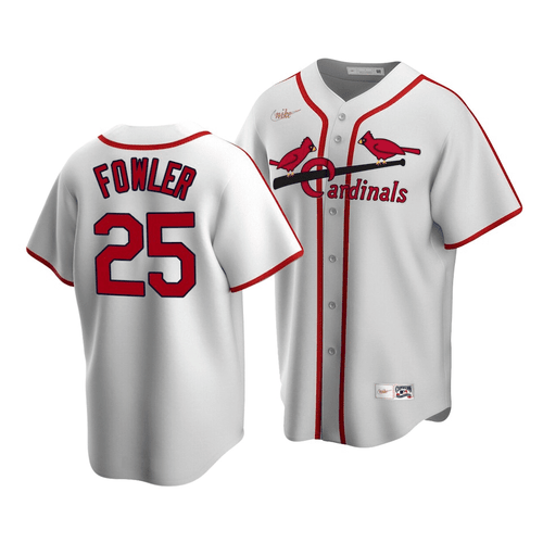 Men's  St. Louis Cardinals Dexter Fowler #25 Cooperstown Collection White Home Jersey , MLB Jersey