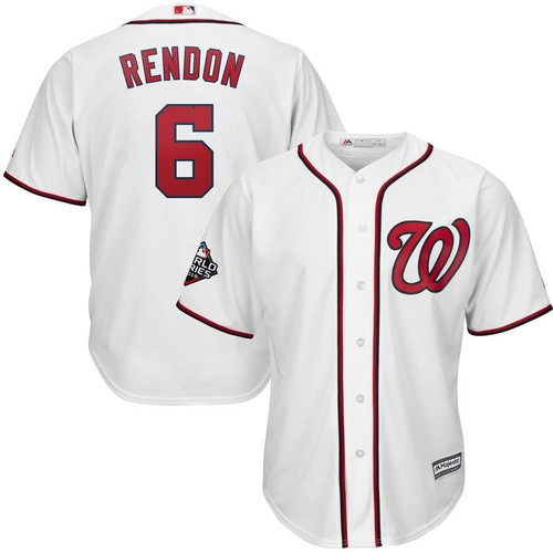 Men's Anthony Rendon Washington Nationals Majestic 2019 World Series Bound icial Cool Base Player- White Jersey