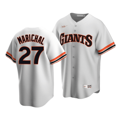 Men's  San Francisco Giants Juan Marichal #27 Cooperstown Collection White Home Jersey , MLB Jersey