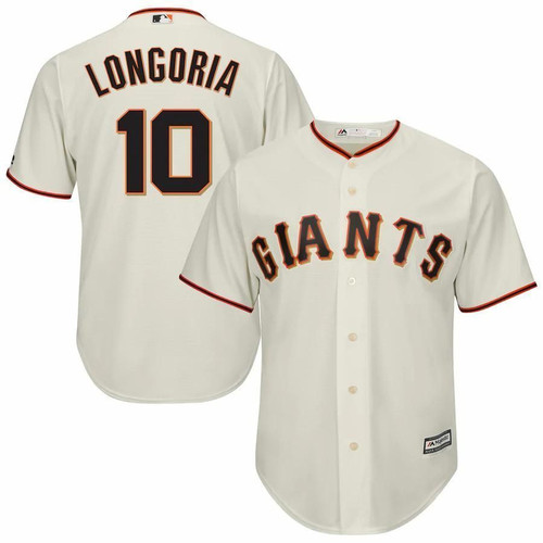 Men's Evan Longoria San Francisco Giants Majestic Home Cool Base Player Jersey - Cream , MLB Jersey