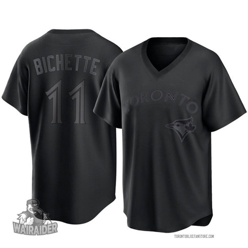 Men's  Toronto Blue Jays Bo Bichette #11 Black Replica Jersey, MLB Jersey