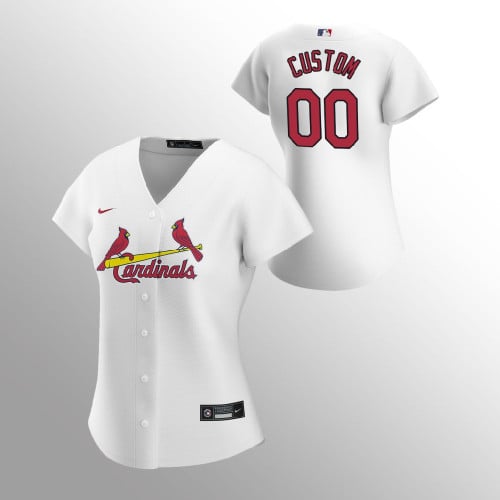 Women's St. Louis Cardinals Custom White 2020 Replica Home Jersey