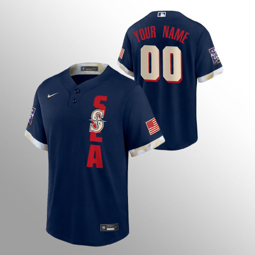 Seattle Mariners Custom Navy 2021 All-Star Game Replica Jersey