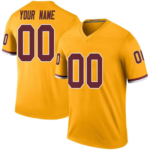 Youth's  Washington Football Team  Color Rush Legend Custom Jersey, Gold, NFL Jersey - Tap1in