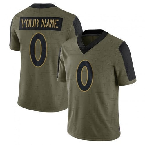Youth's  Denver Broncos  Limited 2021 Salute To Service Custom Jersey, Olive, NFL Jersey - Tap1in