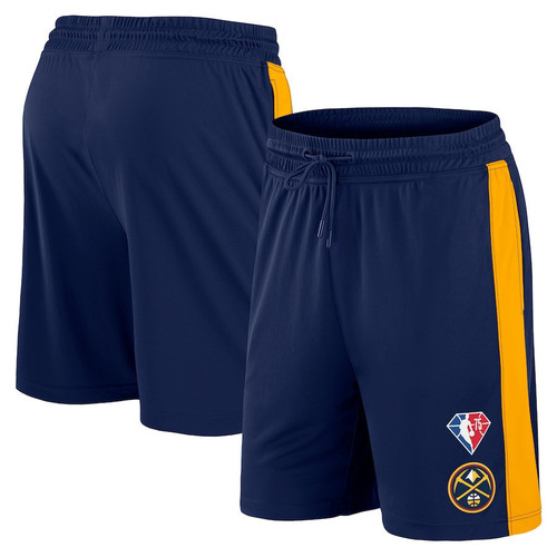Denver Nuggets s Branded 75th Anniversary Downtown Performance Practice Shorts - Navy