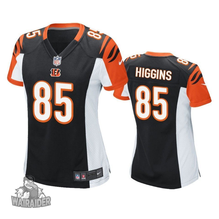 Women's Cincinnati Bengals Tee Higgins Black 2020 NFL Draft Game Jersey