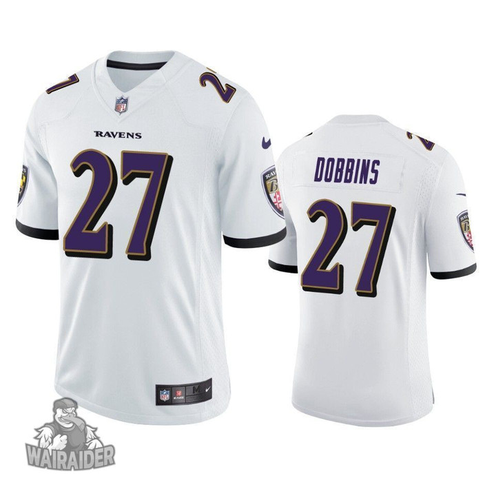 Baltimore Ravens J.K. Dobbins White 2020 NFL Draft Vapor Limited Jersey