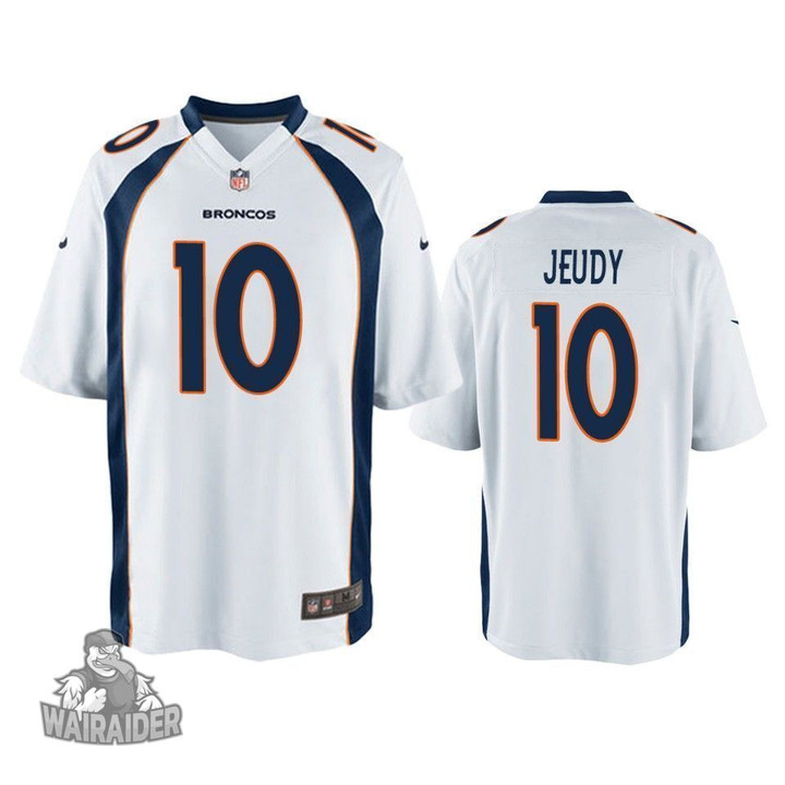 Denver Broncos Jerry Jeudy White 2020 NFL Draft Game Jersey
