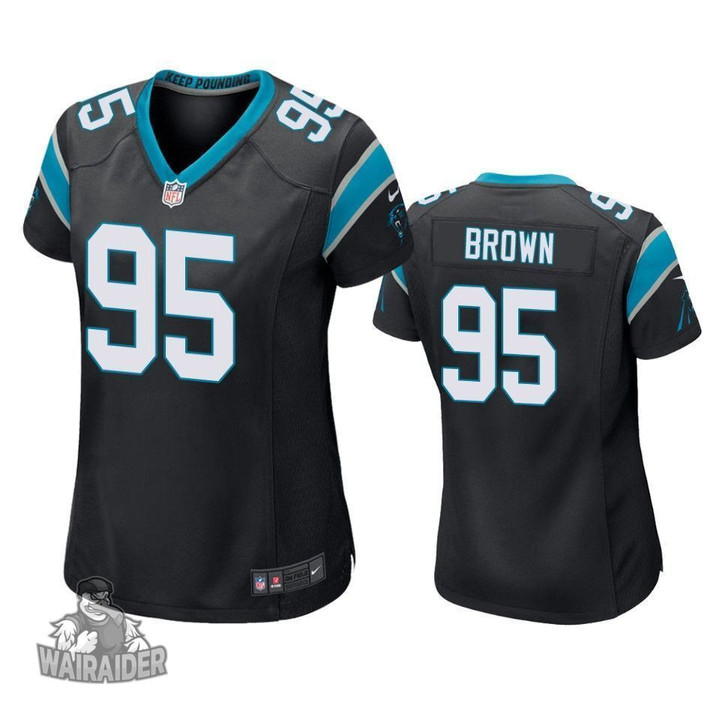Carolina Panthers Derrick Brown Black 2020 NFL Draft Game Jersey