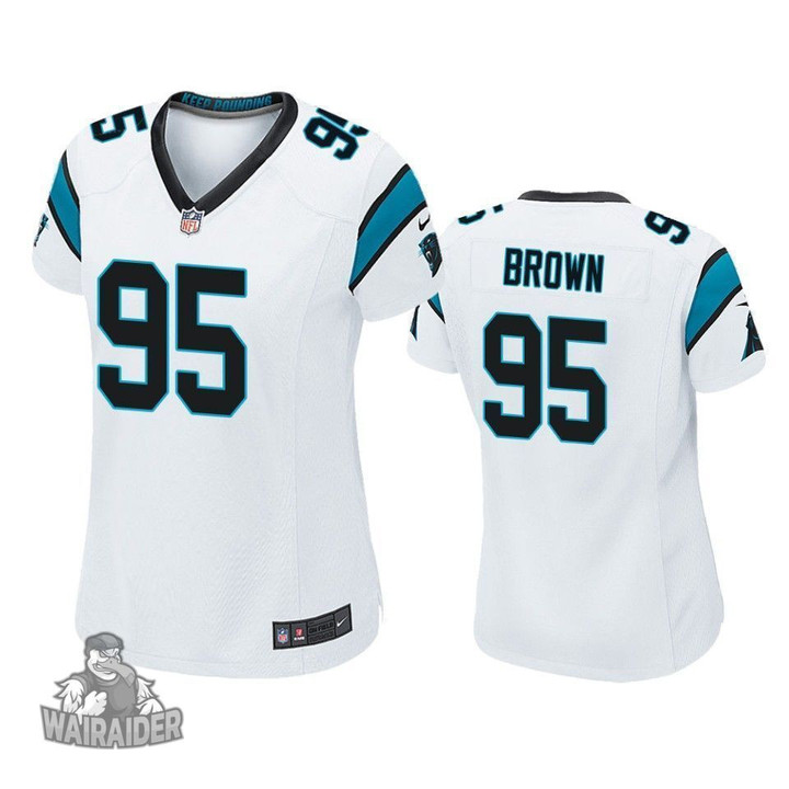 Carolina Panthers Derrick Brown White 2020 NFL Draft Game Jersey