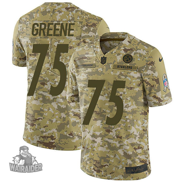 Steelers #75 Joe Greene Camo Men's Stitched NFL Limited 2018 Salute To Service Jersey