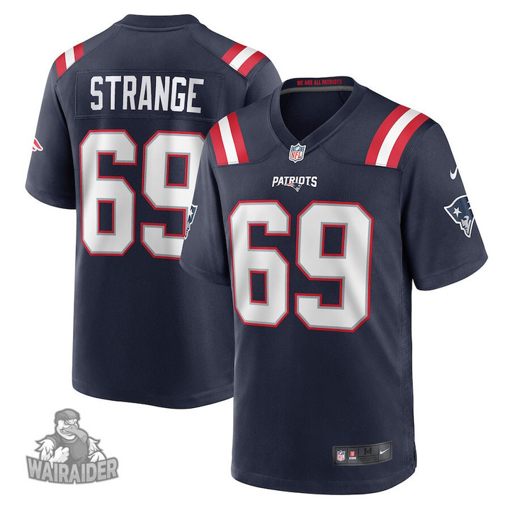 Men's Cole Strange Navy New England Patriots 2022 NFL Draft First Round Pick Game Jersey
