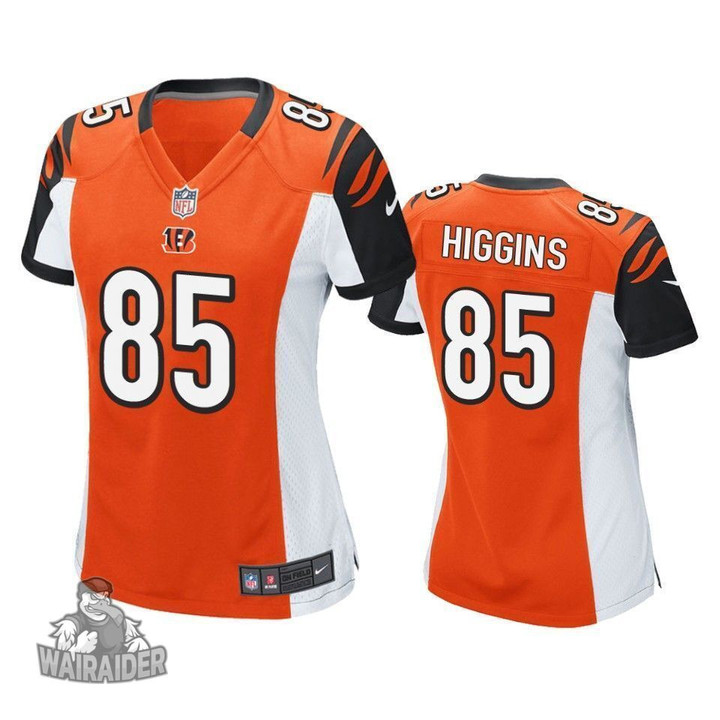 Women's Cincinnati Bengals Tee Higgins Orange 2020 NFL Draft Game Jersey