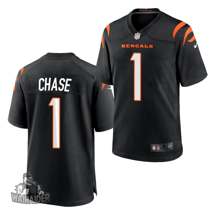 Cincinnati Bengals Ja'Marr Chase 2021 NFL Draft Game Jersey - Black