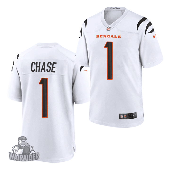 Cincinnati Bengals Ja'Marr Chase 2021 NFL Draft Game- White Jersey