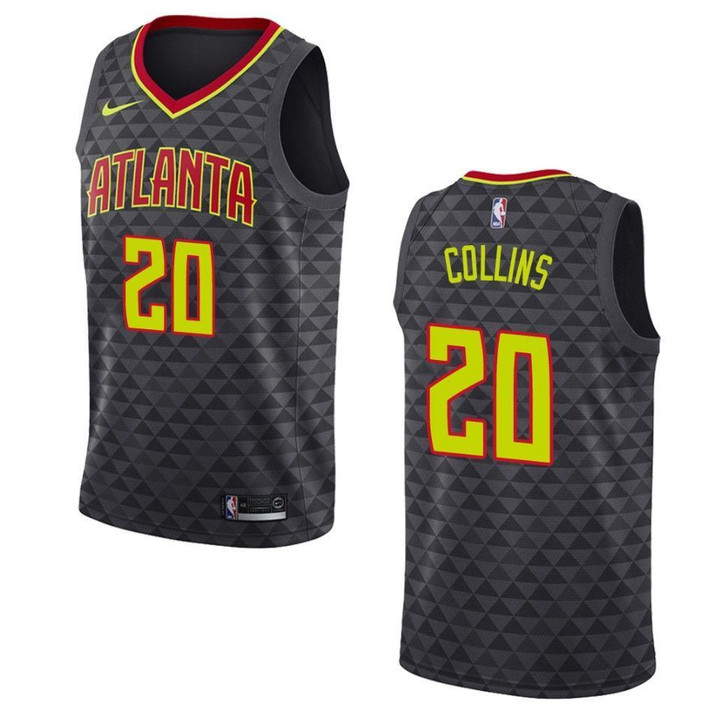 Men's Atlanta Hawks #20 John Collins Icon Swingman Jersey - Black , Basketball Jersey