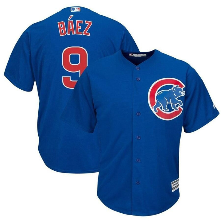Men's Javier Baez Chicago Cubs Majestic Big And Tall Cool Base Player Jersey - Royal , MLB Jersey