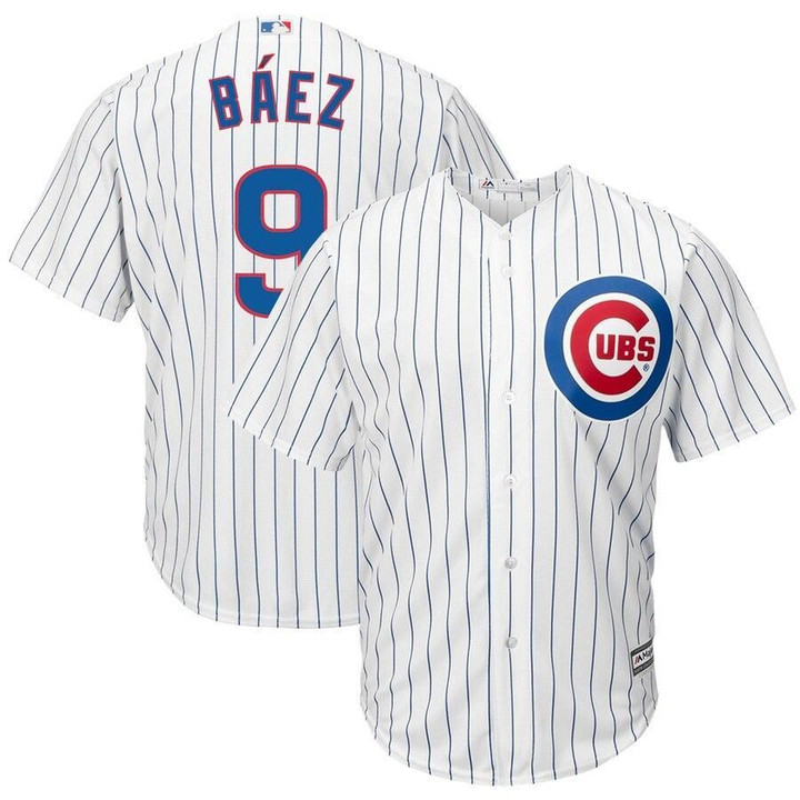Men's Javier Baez Chicago Cubs Majestic Cool Base Player Jersey - White , MLB Jersey