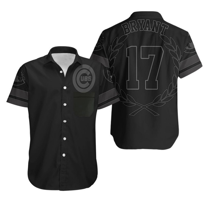 Chicago Cubs Kris Bryant 17 2020 Mlb Black Jersey Inspired Style Hawaiian Shirt