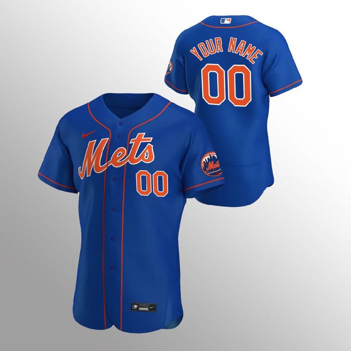 Men's New York Mets Custom Royal 2020 Alternate Team Logo Jersey
