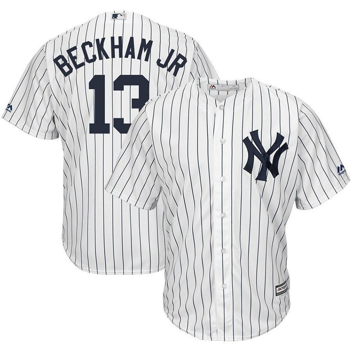 Odell Beckham Jr New York Yankees Majestic x MLB Crossover Cool Base Player Jersey - White , MLB Jersey