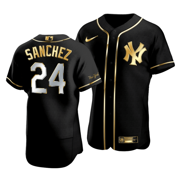Men's New York Yankees Gary Sanchez #24 Golden Edition Black  Jersey , MLB Jersey
