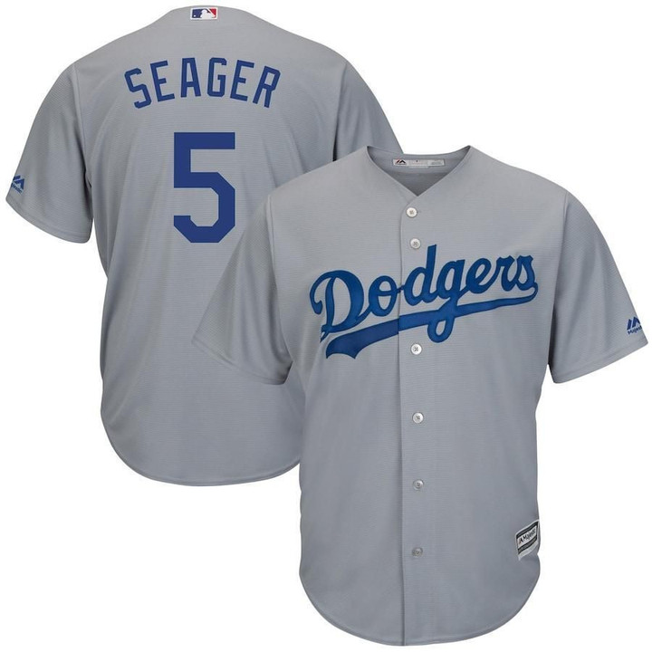Corey Seager Los Angeles Dodgers Majestic Road Official Cool Base Replica Player Jersey - Gray color , MLB Jersey
