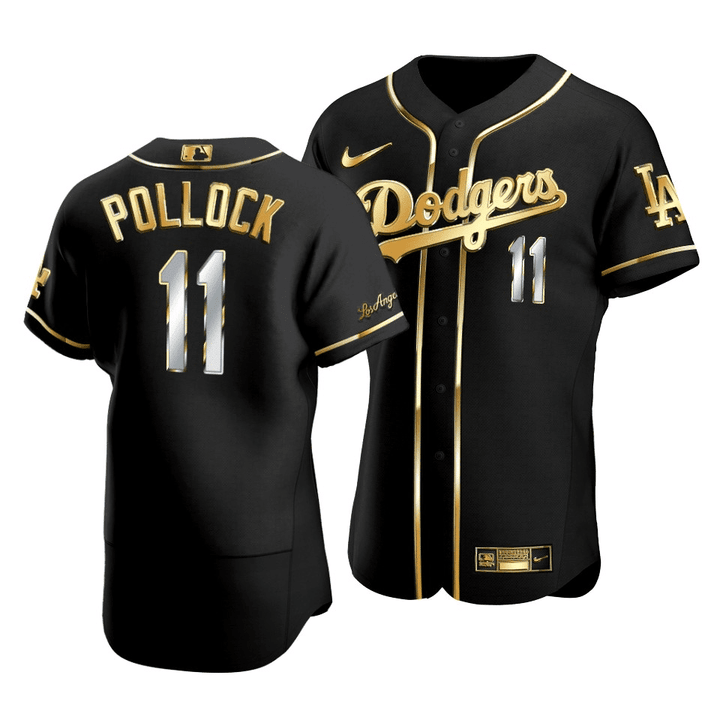 Men's  Los Angeles Dodgers A.J. Pollock #11 Golden Edition Black  Jersey , MLB Jersey
